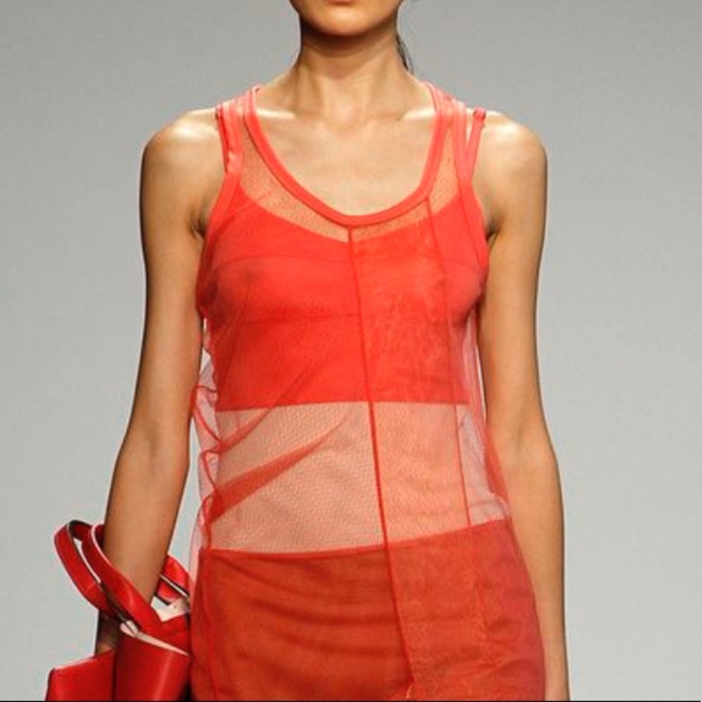 Reed Karkoff Sheer Pink Tank Top